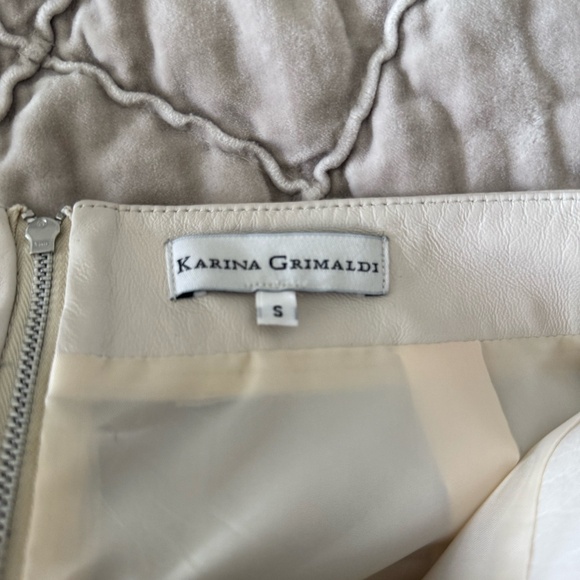Karina Grimaldi Bone Leather Skirt - Picture 3 of 3